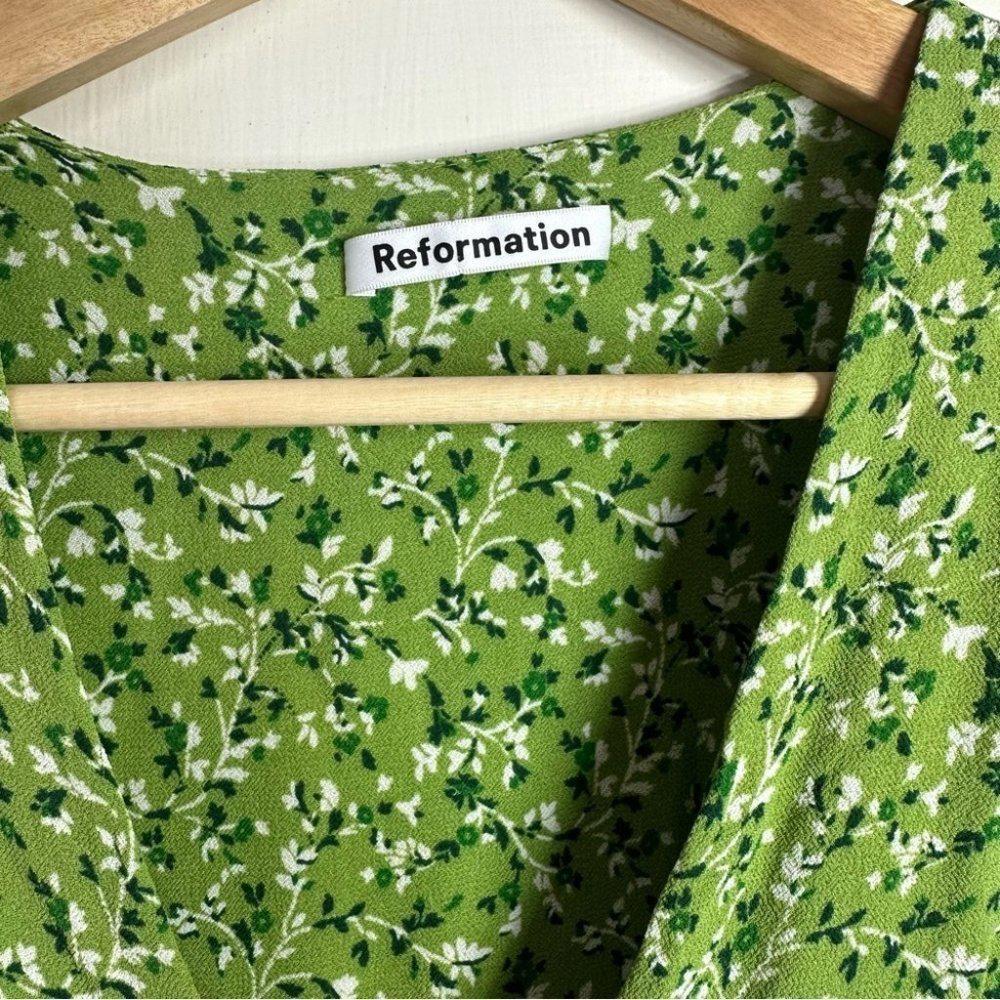 Reformation Green Floral Mini Dress - Picture 7 of 11
